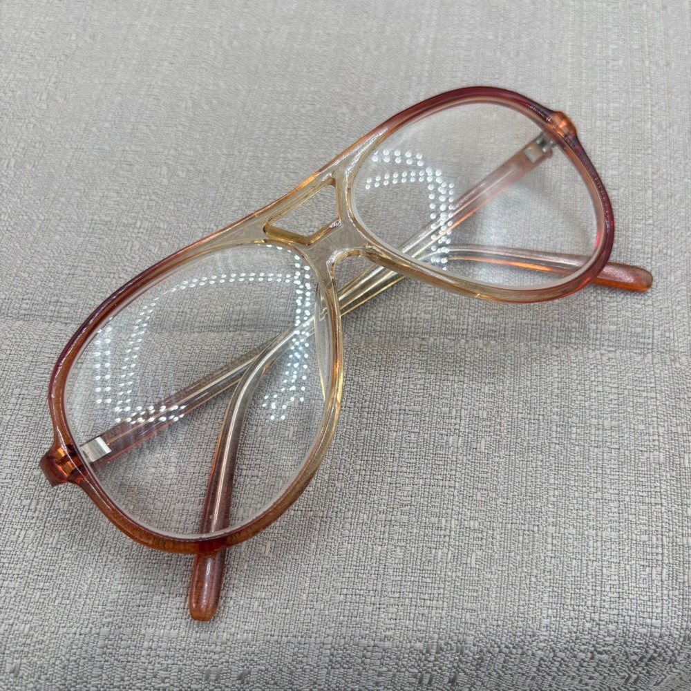 Winston Aviator Frames Unisex 56-20 Amber Excellent Vintage Retro 70s